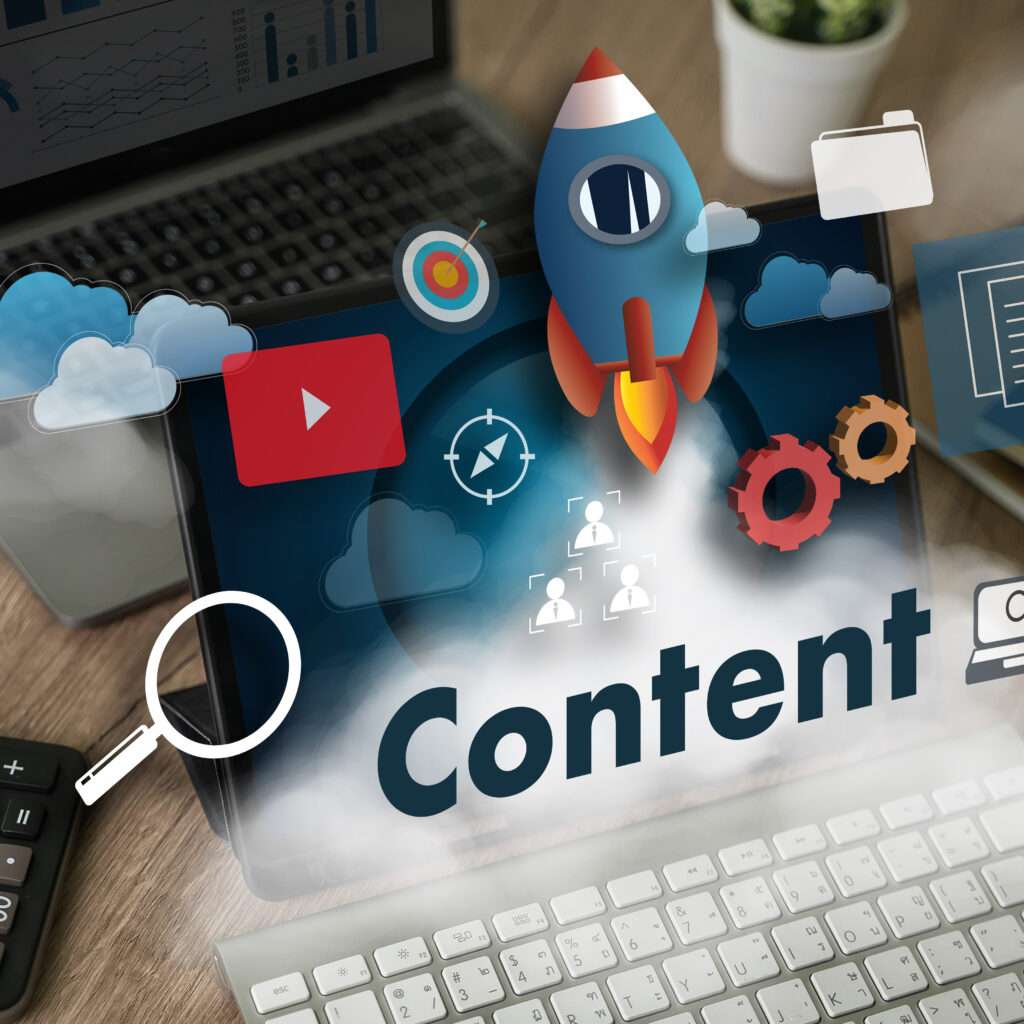 Darstellung der Bedeutung von Content im digitalen Marketing für 2023.